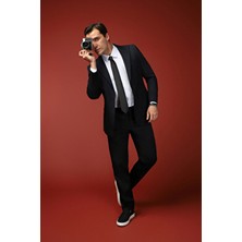 Kiğılı 7 Drop Slim Fit Dar Kesim Pamuklu Lyocell Kruvaze Takım Elbise