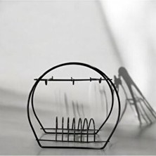 Metal 6 Kancalı Şık Fincan Askılığı | Bardak Standı Kahve Fincanı Standı Fincanlık