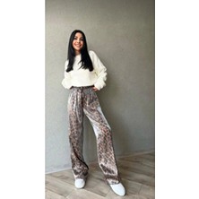  leopar desenli bol paça pantolon