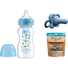  dr brown's pp geniş ağız options biberon 270ml mavi+happy paci emzik (0-6ay)set