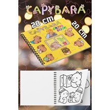 Pink Swan Craft Pink Swan Kapibara (Capybara) Büyük Boyama Kitabı 20 x 20 cm Çocuklar İçin Eğlenceli Yazar