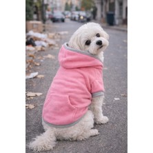 Hepsipatili Pembe Basic Kalın Polar Köpek Ceketi (7-14 Kg'ya Uygun)