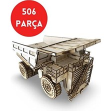 Algwood 506 Parça Cat 797 Ahşap Maden Kamyonu Maketi Ahşap Malzemeden 3D Model