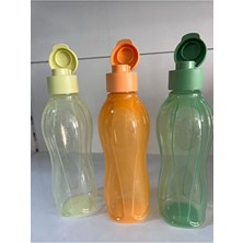 Tupperware Eco Şişe 500 ml 3'lü Set - Portakal-Yeşil ve Limon Sarı Kolay Açılır Kapaklı Suluk Matara