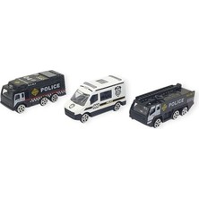 Happy Junior 3'lü Iş Makinaları Road Seti - Die Cast - DS044 - Polis