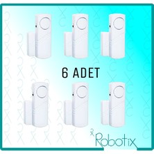 Robotix RB-4444B Beyaz Kapı Pencere Alarmı 6 adet
