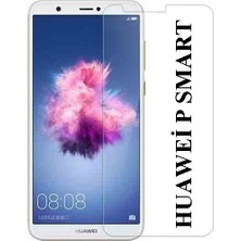 Elixem Huawei P Smart Uyumlu 9H Düz Şeffaf Ekran Koruyucu Temperli Cam