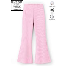 Belya Kids Wear Pamuğa Pamuk Fitilli Tam Kalıp Kız Çocuk Ispanyol Tayt