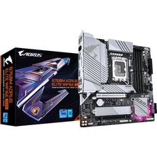 Gıgabyte B760M Aorus Elıte WIFI6E LGA1700 Ddr5 7600MHZ(OC) Pcıe 5.0 Çift M.2 Nvme Wifi 6e 2.5gbe Lan Matx Anakart