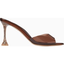 Private Collection Isabella Mules – Şeffaf Pvc, 90 mm Statement Topuk, Şık Italyan Zarafeti