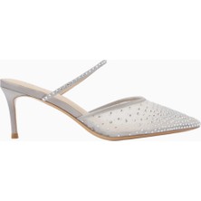 Nass Sasha 70 Kristal Taşlı File Detaylı, Sivri Burun El Yapımı, Şık ve Zarif Mule