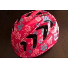  m-7 çocuk kask çiçekli - pembe mavi - s
