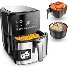 Vandenberg Paslanmaz Çelik Fritöz 5.5lt Hacim 1700W 12 Programlı Yağsız Pişirme Teknolojisi ile