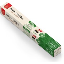 Nish Coffee Single Orijin Kapsül Kahve Brasil (Nespresso Uyumlu)-10 Adet