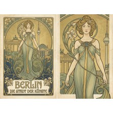 Kuenta Art Nouveau Şehir Posterleri