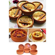 UCR Home 6'lı Sütlaç Çömlek Kase Güveç Seti Fırın Kase Güveç Kabı Sufle Kabı Sütlaçlık Güveç