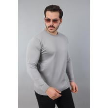 Masso Erkek Uzun Kol Bisiklet Yaka Düz Triko