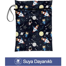 Bunnybons Uzay - Islak/kuru Kirli Temiz Kıyafet, Mayo, Bebek Çamaşır Çantası Sıvı Itici Micro Kumaş