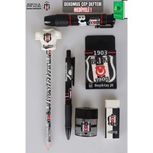 Beşiktaş "dekomus Cep Defteri Hediyeli" Lisanslı Kırtasiye Seti Silgi Tepeli Kurşun Kalem,versatil U