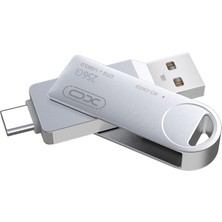 Dimute Shop DK03 256GB 2-In-1 USB Flash Bellek Usb-A & Type-C Metal Çift Uçlu Bilgisayar Telefon