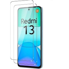Elixem Xiaomi Redmi 13 Uyumlu 9H Düz Şeffaf Ekran Koruyucu Temperli Cam