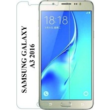 Elixem Samsung A3 2016 Uyumlu 9H Düz Şeffaf Ekran Koruyucu Temperli Cam