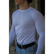 Liber Basic Uzun Kollu Compression T-Shirt (Beyaz)