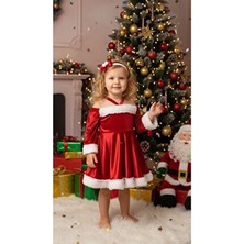 Miaras Baby Kız Çocuk Yılbaşı Kostüm Parti Elbisesi Tüy Detaylı Trend Silüet