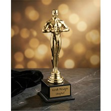 vegahediye v vega Kişiye Mesaj Baskılı Altın Renk Oscar Heykel Ödülü 26CM Eğlenceli Hediye Seçeneği