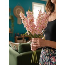 Yasima 5 Dallı Açık Pembe Sümbül Ev Dekorasyonu