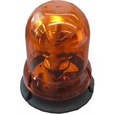 Dönerli Traktör Lambası Sarı Dönerli Tepe Lambası 12V Sarı Uyarı Işığı Tarım ve Iş Makinesi