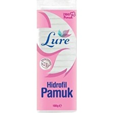 Lure 3 Adet Hidrofil Pamuk 100 gr Yumuşak Özellikli Makyaj Temizleme Mendilleri