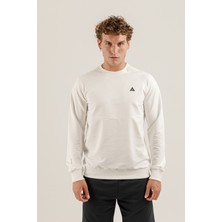 Airlife Saturn Ur7 Pro I Sıfır Yaka Erkek Sweatshirt Beyaz