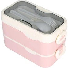 Noki Çift Katlı 1350 ml Lunch Box Paslanmaz Çelik Sızdırmaz Kapaklı Yemek Kabı