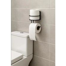 Wirewel Yuvarlak Yapışkanlı Tuvalet Kağıdı Askısı, Kolay Montajlı Wc Kağıtlığı Peçeteliği Tutacağı Askılığı