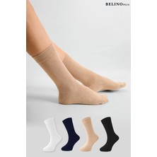 Belino Çok Renkli Organic Bambu 4'lü Paket Dikişsiz Kadın Çorabı