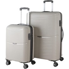 MÇS V379 Aura Y.üretim Pp Valiz 55 cm + 75 cm Siyah Set