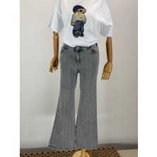 JOOQSTORE Taşlı Ispanyol Paça Pantolon