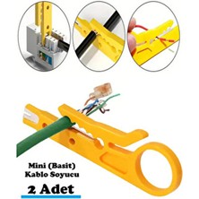 Vwin Mini Kablo Soyucu Sıyırıcı (Internet, Data, Telefon Kablosu, Tel) Basit Soyma Kesme Aleti, (2 Adet)