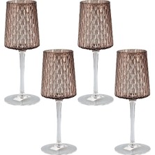 LuckyArt Rosea Lucky Art 4lu Cam Kadeh Seti Mocha