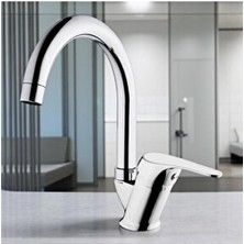 Viosa Krom Mix Lavabo Bataryası Aç Kapa Çift Su Girişli Musluk 5 Yıl Garantili