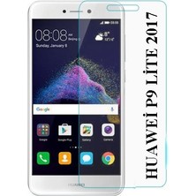 Elixem Huawei P9 Lite 2017 Uyumlu 9H Düz Şeffaf Ekran Koruyucu Temperli Cam