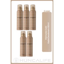 HUNCALIFE Memories Gold Kadın Deodorant 150 ml - 5 Adet