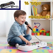 Yıldırım Oyuncak 32 Tuşlu Kayıt Tuşlu Şarkılı Mikrofonlu 32 Tuşlu Org Piyano Mikrofonlu Org 32 Tuşlu Fonksiyonlu