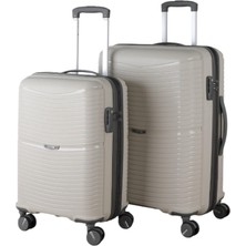 MÇS V379 Pp Y.üretim Pp Valiz 55 cm + 65 cm Siyah Set
