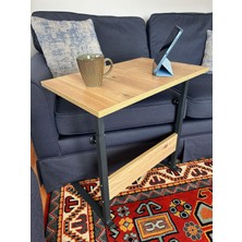 TNO Laptop Sehpası, Çalışma Masası, Yan Sehpa | Yükseklik Ayarlı, Ergonomik, Taşınabilir | Ev & Ofis – Ceviz - 60X40 - (Mdf)