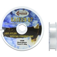 Captain Q7 Kaizen 100MT Monofilament Misina Beyaz 0.25 mm