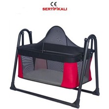 Polly Baby Sallanır Lüks Sallanır Portatif Kurulumlu Sepet Beşik Hamak Beşik Kırmızı 30 cm Metal 45 cm Garanti
