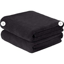Spor Amaçlı Boyun El Havlusu Eko 4'lü Siyah 50X90 cm %100 Pamuklu