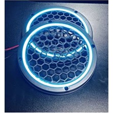 20CM Buzmavisi Neon Işıklı Hoparlör ve Midrange Kapağı 1takım (2ADET) Vidalanabilir